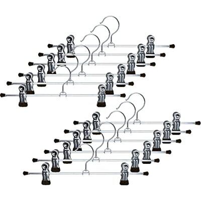 MAWA by Reston Lloyd platzsparender Kleiderbügel für Hosen und Röcke, mit Zwei rutschfesten Clips, Stil K/30D, 30 cm, 12 Stück, schwarz MAWA by Reston Lloyd platzsparender Kleiderbügel für Hosen und Röcke, mit Zwei rutschfesten Clips, Stil K/30D, 30 cm, 12 Stück, schwarz