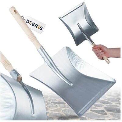 BEGRIS ® Universalschaufel verzinkt mit Holzgriff, Schaufel für Abfälle, Kohle 21x23 cm, Kohlenschaufel für Garage, Heizungsraum, Kehren von Sägemehl, Asche, Unrat BEGRIS ® Universalschaufel verzinkt mit Holzgriff, Schaufel für Abfälle, Kohle 21x23 cm, Kohlenschaufel für Garage, Heizungsraum, Kehren von Sägemehl, Asche, Unrat