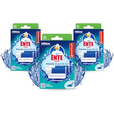 WC-Ente WC Ente Frische-Siegel Nachfüller, WC Gel Stempel, Azure Lagoon 6x36ml WC Duftspüler ohne Körbchen, 6 Nachfüller, Azure Lagoon Frische, Toilettenreiniger Sparpack, langanhaltender WC Duft WC-Ente WC Ente Frische-Siegel Nachfüller, WC Gel Stempel, Azure Lagoon 6x36ml WC Duftspüler ohne Körbchen, 6 Nachfüller, Azure Lagoon Frische, Toilettenreiniger Sparpack, langanhaltender WC Duft