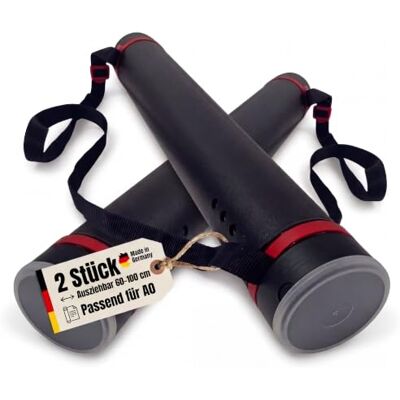 BigDean 2 STÜCK Posterrolle A0 Schwarz 60-100 cm verstellbar Made in Germany höchste Qualität BigDean 2 STÜCK Posterrolle A0 Schwarz 60-100 cm verstellbar Made in Germany höchste Qualität