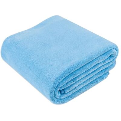 AmazonBasics Mikrofasertuch - 91x64cm Blau - Reinigungstuch AmazonBasics Mikrofasertuch - 91x64cm Blau - Reinigungstuch