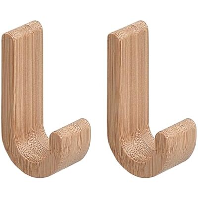 Gedy HIMALAYA Handtuchhalter, 2-teilig, Bambus, Holz, Natur, 2,5 x 4,9 x 9,2 cm Gedy HIMALAYA Handtuchhalter, 2-teilig, Bambus, Holz, Natur, 2,5 x 4,9 x 9,2 cm