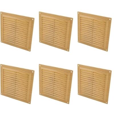 Amig 6er-Pack quadratische Kunststoff-Lüftungsgitter mit Insektenschutz Lüftungsgitter für Luftaustritt Geeignet für Küchen- und Badezimmerdecken Maße: 170 x 170 mm Farbe: Kiefer Amig 6er-Pack quadratische Kunststoff-Lüftungsgitter mit Insektenschutz Lüftungsgitter für Luftaustritt Geeignet für Küchen- und Badezimmerdecken Maße: 170 x 170 mm Farbe: Kiefer