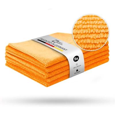 Liquid Elements Allzwecktuch Value 5er Set 40x40cm, Orange Microfaser Putztuch, für schonende Fahrzeugpflege ohne Kratzer, für alle Oberflächen Liquid Elements Allzwecktuch Value 5er Set 40x40cm, Orange Microfaser Putztuch, für schonende Fahrzeugpflege ohne Kratzer, für alle Oberflächen