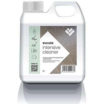 Dr. Schutz eukula intensive cleaner 1 L für Parkett & Kork Grundreiniger löst hartnäckigen Schmutz von versiegelten, geölten, gewachsten Böden Holzboden Reiniger Parkett Reinigung Dr. Schutz eukula intensive cleaner 1 L für Parkett & Kork Grundreiniger löst hartnäckigen Schmutz von versiegelten, geölten, gewachsten Böden Holzboden Reiniger Parkett Reinigung