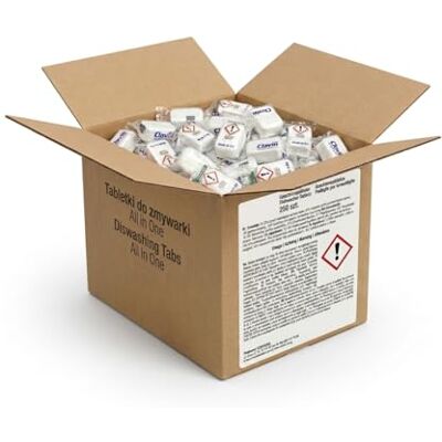 Clovin dr.Prakti Geschirrspültabs 250 Stück, 2,5 kg, Multifunktionale Spülmaschinentabletten, phosphatfrei, Zitronenduft, entfernt Flecken und Kalk, Schutz für Glas und Edelstahl Clovin dr.Prakti Geschirrspültabs 250 Stück, 2,5 kg, Multifunktionale Spülmaschinentabletten, phosphatfrei, Zitronenduft, entfernt Flecken und Kalk, Schutz für Glas und Edelstahl