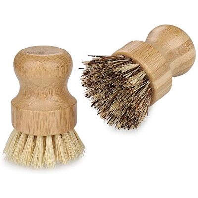 cutefly 2Stück Rund Pilzbürste Topfbürste, Umweltfreundliche und Gesunde Bambus Bürste, Küchenbürste zur Reinigung von Spülbecken aus Metallguss, Badezimmer, Spülbürste mit Harten und Weichen Borsten cutefly 2Stück Rund Pilzbürste Topfbürste, Umweltfreundliche und Gesunde Bambus Bürste, Küchenbürste zur Reinigung von Spülbecken aus Metallguss, Badezimmer, Spülbürste mit Harten und Weichen Borsten