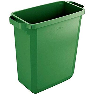 Durable Abfalleimer Durabin, 60 Liter, Kunststoff, grün, 1800496020 Rechteckiger Kunststoffbehälter, 590 x 600 x 282 mm, mit Tragegriffen und praktischen Klemmschlitzen Durable Abfalleimer Durabin, 60 Liter, Kunststoff, grün, 1800496020 Rechteckiger Kunststoffbehälter, 590 x 600 x 282 mm, mit Tragegriffen und praktischen Klemmschlitzen