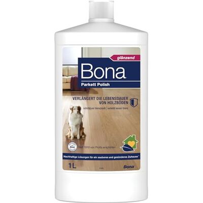 Bona Parkettreiniger Polish Glänzend 1 L, Parkett Politur, Holzboden Pflege Bona Parkettreiniger Polish Glänzend 1 L, Parkett Politur, Holzboden Pflege
