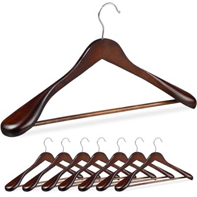 Relaxdays - 8er-Pack - Ahornholz - Stange 37 cm - Kleiderbügel Relaxdays - 8er-Pack - Ahornholz - Stange 37 cm - Kleiderbügel