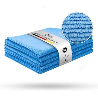 Liquid Elements Allzwecktuch Value 5er Set 40x40cm, Blau Microfaser Putztuch, für schonende Fahrzeugpflege ohne Kratzer, für alle Oberflächen Liquid Elements Allzwecktuch Value 5er Set 40x40cm, Blau Microfaser Putztuch, für schonende Fahrzeugpflege ohne Kratzer, für alle Oberflächen