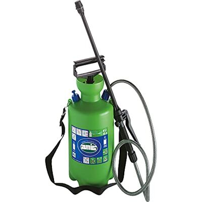 Amig Drucksprüher mit Druckpumpe und Lanze 10L Fassungsvermögen Schulterriemen für bequemes Arbeiten Flexibel regulierbare Strahlöffnung, Grün, Estándar, Kunststoff Amig Drucksprüher mit Druckpumpe und Lanze 10L Fassungsvermögen Schulterriemen für bequemes Arbeiten Flexibel regulierbare Strahlöffnung, Grün, Estándar, Kunststoff