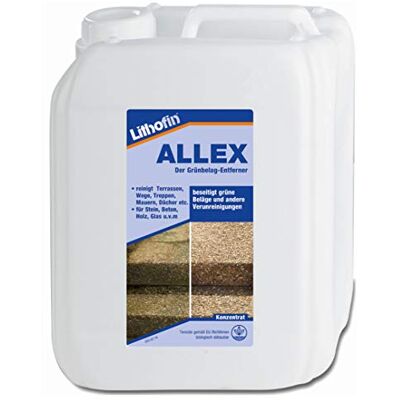 Lithofin ALLEX 5 l Grünbelag-Entferner Algen- und Moosentferner Ideal zum vorbeugen gegen grüne & rutschige Beläge Lithofin ALLEX 5 l Grünbelag-Entferner Algen- und Moosentferner Ideal zum vorbeugen gegen grüne & rutschige Beläge