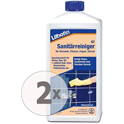 Lithofin KF Sanitärreiniger 2 l Konzentrat sehr ergiebig säurehaltig selbstwirkend angenehm im Geruch Lithofin KF Sanitärreiniger 2 l Konzentrat sehr ergiebig säurehaltig selbstwirkend angenehm im Geruch