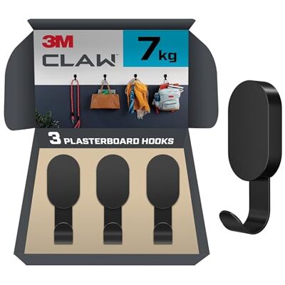 3M Haken für Trockenbauwände 3er Set, je bis 7 kg ohne Werkzeug montierbar Für Spiegel, Bilder und schwere Dekoration einfach montier- und entfernbar 3M Haken für Trockenbauwände 3er Set, je bis 7 kg ohne Werkzeug montierbar Für Spiegel, Bilder und schwere Dekoration einfach montier- und entfernbar