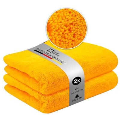 Liquid Elements Trockentuch Orange Baby 800 GSM 90x60cm, 2er Weiches Mikrofasertuch zur Autopflege, extrem saugstark, fusselfrei & lackschonend Liquid Elements Trockentuch Orange Baby 800 GSM 90x60cm, 2er Weiches Mikrofasertuch zur Autopflege, extrem saugstark, fusselfrei & lackschonend