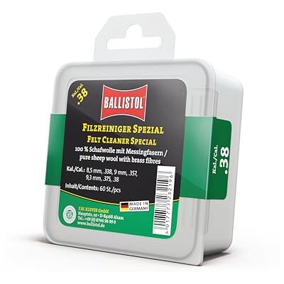 BALLISTOL 23219 Filzreiniger Spezial Laufreiniger für Gewehr Kal 38, 60 Stück BALLISTOL 23219 Filzreiniger Spezial Laufreiniger für Gewehr Kal 38, 60 Stück