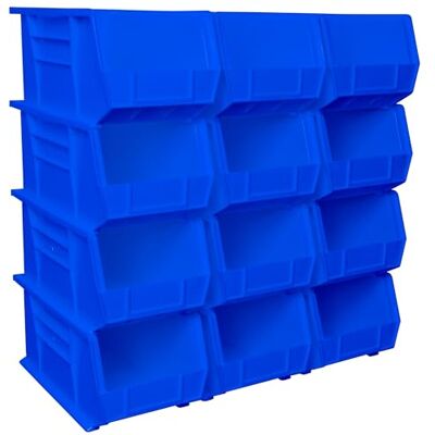 Akro-Mils 30240 AkroBins Plastic Storage Bins, Space-Saving Stackable Bins for Garage, Pantry, Craft Organization, 37,5 x 21 x 17,8 cm, blau, 12 Stück Akro-Mils 30240 AkroBins Plastic Storage Bins, Space-Saving Stackable Bins for Garage, Pantry, Craft Organization, 37,5 x 21 x 17,8 cm, blau, 12 Stück