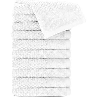 Pure Gästehandtuch 10er-Pack 30x50cm aus 100% Baumwolle Weiß 100% Baumwolle, weich & saugstark Waschbar bis 60∘C, trocknergeeignet Pure Gästehandtuch 10er-Pack 30x50cm aus 100% Baumwolle Weiß 100% Baumwolle, weich & saugstark Waschbar bis 60∘C, trocknergeeignet