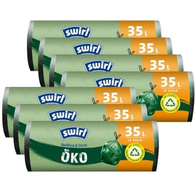 Swirl Öko Müllbeutel 35L 12 stk./ Rolle mit Zugband (7er Pack) Swirl Öko Müllbeutel 35L 12 stk./ Rolle mit Zugband (7er Pack)
