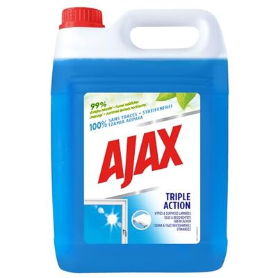 AJAX Glasreiniger 3-Fach Aktiv 5L Kansiter zum einfachen Nachfüllen der Sprühflasche, 100% streifenfrei, ideal für Büro, Betrieb, Praxis oder zu Hause AJAX Glasreiniger 3-Fach Aktiv 5L Kansiter zum einfachen Nachfüllen der Sprühflasche, 100% streifenfrei, ideal für Büro, Betrieb, Praxis oder zu Hause