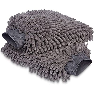 Amazon Waschhandschuh aus Mikrofaser, Dunkelgrau, 2 Stück, 30cm x 20cm Amazon Waschhandschuh aus Mikrofaser, Dunkelgrau, 2 Stück, 30cm x 20cm
