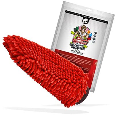 Nuke Guys XL Chenille Waschhandschuh Auto Wasch Handschuh aus Ultra sanften Mikrofasern Microfiber Wash Mitt Für eine fusselfreie und kratzerfreie Autowäsche Rot Nuke Guys XL Chenille Waschhandschuh Auto Wasch Handschuh aus Ultra sanften Mikrofasern Microfiber Wash Mitt Für eine fusselfreie und kratzerfreie Autowäsche Rot