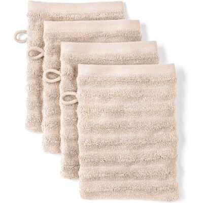 Pure Waschlappen 4-TLG. 4x16x21cm 100% Baumwolle mit Schlaufe, Beige Spürbar weich, saugstark und ideal für Bad, Gäste und täglichen Komfort Pure Waschlappen 4-TLG. 4x16x21cm 100% Baumwolle mit Schlaufe, Beige Spürbar weich, saugstark und ideal für Bad, Gäste und täglichen Komfort