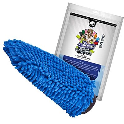 Nuke Guys XL Chenille Waschhandschuh Auto Wasch Handschuh aus Ultra sanften Mikrofasern Microfiber Wash Mitt Für eine fusselfreie und kratzerfreie Autowäsche Blau Nuke Guys XL Chenille Waschhandschuh Auto Wasch Handschuh aus Ultra sanften Mikrofasern Microfiber Wash Mitt Für eine fusselfreie und kratzerfreie Autowäsche Blau