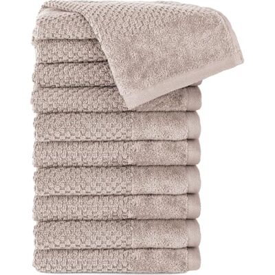 Pure Gästehandtuch 10er-Pack 30x50cm aus 100% Baumwolle Stein 100% Baumwolle, weich & saugstark Waschbar bis 60∘C, trocknergeeignet Pure Gästehandtuch 10er-Pack 30x50cm aus 100% Baumwolle Stein 100% Baumwolle, weich & saugstark Waschbar bis 60∘C, trocknergeeignet