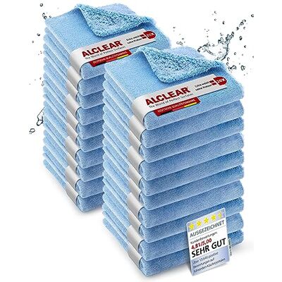 ALCLEAR 20820203 Mikrofaser Poliertücher, 20er Set, 40x40 cm, 2-Seiten ALCLEAR 20820203 Mikrofaser Poliertücher, 20er Set, 40x40 cm, 2-Seiten