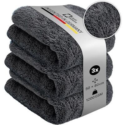 Liquid Elements – Auto Trockentuch Silverback XL 1200 GSM 50 x 80 cm – weiches Mikrofasertuch zur Autopflege – extrem saugstark, fusselfrei & lackschonend (3 Stück) Liquid Elements – Auto Trockentuch Silverback XL 1200 GSM 50 x 80 cm – weiches Mikrofasertuch zur Autopflege – extrem saugstark, fusselfrei & lackschonend (3 Stück)