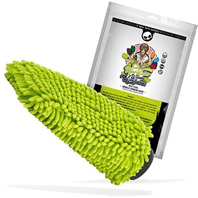 Nuke Guys XL Chenille Waschhandschuh Auto Wasch Handschuh aus Ultra sanften Mikrofasern Microfiber Wash Mitt Für eine fusselfreie und kratzerfreie Autowäsche Grün Nuke Guys XL Chenille Waschhandschuh Auto Wasch Handschuh aus Ultra sanften Mikrofasern Microfiber Wash Mitt Für eine fusselfreie und kratzerfreie Autowäsche Grün