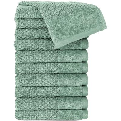 Pure Gästehandtuch 10er-Pack 30x50cm aus 100% Baumwolle Salbeigrün 100% Baumwolle, weich & saugstark Waschbar bis 60∘C, trocknergeeignet Pure Gästehandtuch 10er-Pack 30x50cm aus 100% Baumwolle Salbeigrün 100% Baumwolle, weich & saugstark Waschbar bis 60∘C, trocknergeeignet