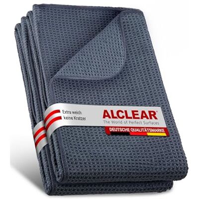 ALCLEAR Mikrofasertücher - 2 Stück, Anthrazit - Auto & Motorrad ALCLEAR Mikrofasertücher - 2 Stück, Anthrazit - Auto & Motorrad