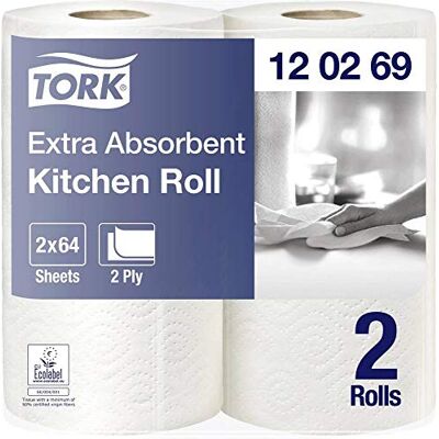 Tork Haushaltstücher, 15,36 m x 24 cm, 1 Packung mit 2 Rollen Tork Haushaltstücher, 15,36 m x 24 cm, 1 Packung mit 2 Rollen