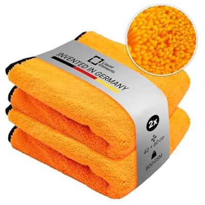 Liquid Elements Trockentuch Orange Baby 800 GSM 40x60cm, 2er Weiches Mikrofasertuch zur Autopflege, extrem saugstark, fusselfrei & lackschonend Liquid Elements Trockentuch Orange Baby 800 GSM 40x60cm, 2er Weiches Mikrofasertuch zur Autopflege, extrem saugstark, fusselfrei & lackschonend