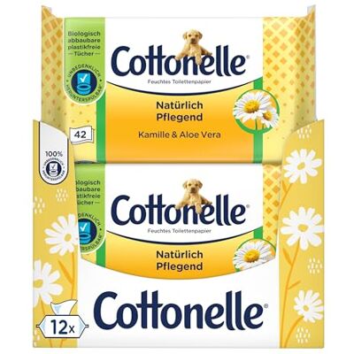 Cottonelle feuchtes Toilettenpapier, Kamille & Aloe Vera, 12 x 42 Tücher Cottonelle feuchtes Toilettenpapier, Kamille & Aloe Vera, 12 x 42 Tücher