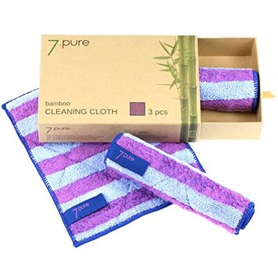 Pure Bambus Putzlappen & Putztücher 3 Stück 20 x 25 cm ohne Putzmittel Reinigen ohne Fusseln Waschbar Putzschwamm, Tücher Pure Bambus Putzlappen & Putztücher 3 Stück 20 x 25 cm ohne Putzmittel Reinigen ohne Fusseln Waschbar Putzschwamm, Tücher