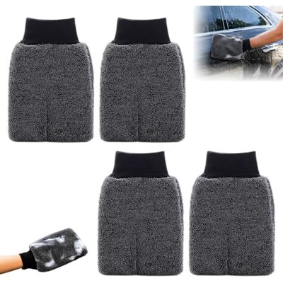 Water Jake Ultra Wipes Trockenhandschuh, Saugstarker Mikrofaser Handschuh Auto Set,4PC Fensterputz Handschuhe & Fensterputzhandschuh aus Mikrofaser, Saugstarker Trockenhandschuh Fenster für Küche & Auto Water Jake Ultra Wipes Trockenhandschuh, Saugstarker Mikrofaser Handschuh Auto Set,4PC Fensterputz Handschuhe & Fensterputzhandschuh aus Mikrofaser, Saugstarker Trockenhandschuh Fenster für Küche & Auto