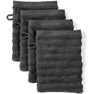 Pure Waschlappen 4-TLG. 4x16x21cm 100% Baumwolle & Oeko-TEX, Schwarz Spürbar weich, saugstark und ideal für Bad, Gäste und täglichen Komfort Pure Waschlappen 4-TLG. 4x16x21cm 100% Baumwolle & Oeko-TEX, Schwarz Spürbar weich, saugstark und ideal für Bad, Gäste und täglichen Komfort