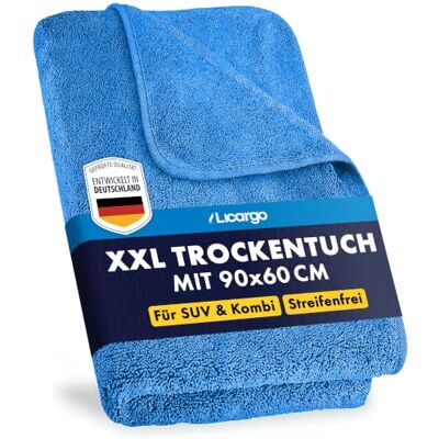 LICARGO Auto Trockentuch XXL 90x60cm 550 GSM Mikrofasertücher Auto Saugstarke Microfasertücher Autopflege, Streifenfreien Glanz, Fusselfrei, Lackschonend, Langlebig, Twisted Loop, Blau LICARGO Auto Trockentuch XXL 90x60cm 550 GSM Mikrofasertücher Auto Saugstarke Microfasertücher Autopflege, Streifenfreien Glanz, Fusselfrei, Lackschonend, Langlebig, Twisted Loop, Blau