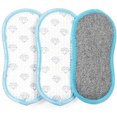 Beldray LA086372UFEU7 Packung mit 3 Crystal Clean Doppelseitigen Reinigungspads, kratzfestem Schrubbbschwamm, Reinigungsschwamm zum Abwaschen, behandelt mit Anti-Bac-Schutz, streifenfreie Reinigung Beldray LA086372UFEU7 Packung mit 3 Crystal Clean Doppelseitigen Reinigungspads, kratzfestem Schrubbbschwamm, Reinigungsschwamm zum Abwaschen, behandelt mit Anti-Bac-Schutz, streifenfreie Reinigung