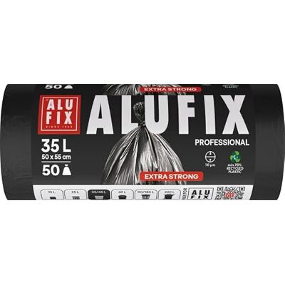 Alufix Economy Müllsäcke/HDPE/ 50x55cm/ 10 μm/ 35l/ 30x50 Stück/schwarz Alufix Economy Müllsäcke/HDPE/ 50x55cm/ 10 μm/ 35l/ 30x50 Stück/schwarz