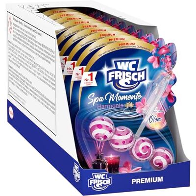 WC-Frisch Spa Momente Harmonie Toilettenstein (10x 50g), WC Duftspüler mit luxuriösen, ätherischen Ölen, WC Stein für ein verwöhnendes & langanhaltendes Dufterlebnis 10er Pack WC-Frisch Spa Momente Harmonie Toilettenstein (10x 50g), WC Duftspüler mit luxuriösen, ätherischen Ölen, WC Stein für ein verwöhnendes & langanhaltendes Dufterlebnis 10er Pack