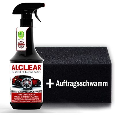 ALCLEAR 721RK Reifenglanz 1000 ml mit Auftragsschwamm, seidenmatt UV-Schutz ALCLEAR 721RK Reifenglanz 1000 ml mit Auftragsschwamm, seidenmatt UV-Schutz