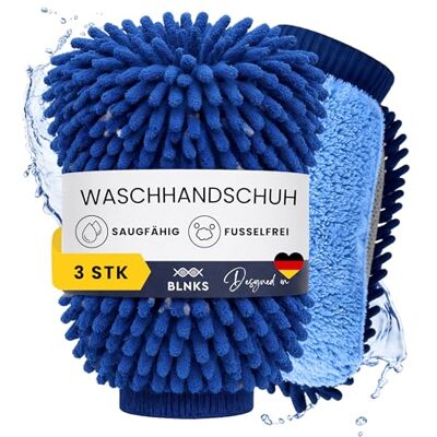 BLNKS Autowäsche Handschuh (Mikrofaser 3er Set) Waschhandschuhe für die Auto Handwäsche Mikrofaserhandschuh für Autopflege Car Wash Mitt BLNKS Autowäsche Handschuh (Mikrofaser 3er Set) Waschhandschuhe für die Auto Handwäsche Mikrofaserhandschuh für Autopflege Car Wash Mitt