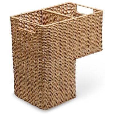 Kouboo Treppenkorb, Weidenkorb, Naturfarbe, Rattan und Korbgeflecht, Natur, 38.1 x 24.13 x 40.01 cm Kouboo Treppenkorb, Weidenkorb, Naturfarbe, Rattan und Korbgeflecht, Natur, 38.1 x 24.13 x 40.01 cm