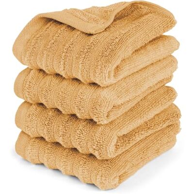 Pure Gästehandtuch 4-TLG. 4x30x50cm 100% Baumwolle Oeko-TEX, Safran Spürbar weich, saugstark und ideal für Bad, Gäste und täglichen Komfort Pure Gästehandtuch 4-TLG. 4x30x50cm 100% Baumwolle Oeko-TEX, Safran Spürbar weich, saugstark und ideal für Bad, Gäste und täglichen Komfort