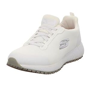Skechers Damen Squad Sr Trainers, White Flat Knit, 37.5 EU Skechers Damen Squad Sr Trainers, White Flat Knit, 37.5 EU